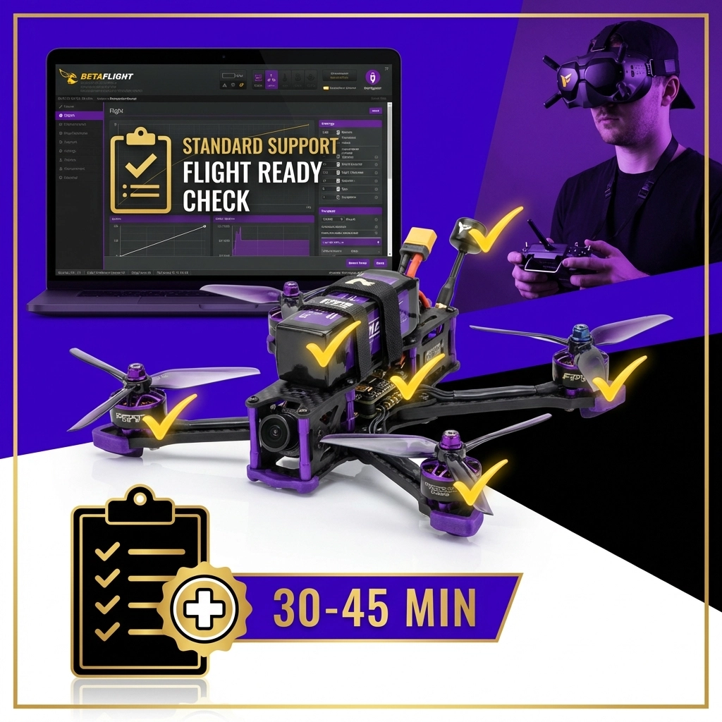 FPV Drone - Phone/Video Standard Support – “Flight Ready Check”