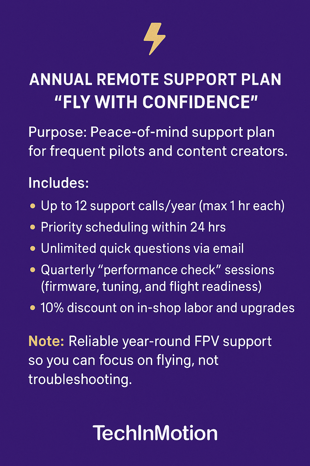 FPV Drone - Phone/Video Annual Remote Support Plan – “Fly with Confidence” - Image 2